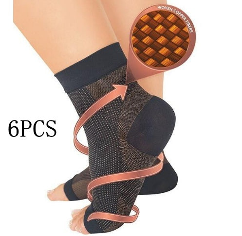 Anti-Fatigue Compression Foot Sleeves for Men & Women – Ankle Support Socks