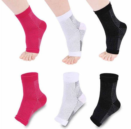 Anti-Fatigue Compression Foot Sleeves for Men & Women – Ankle Support Socks