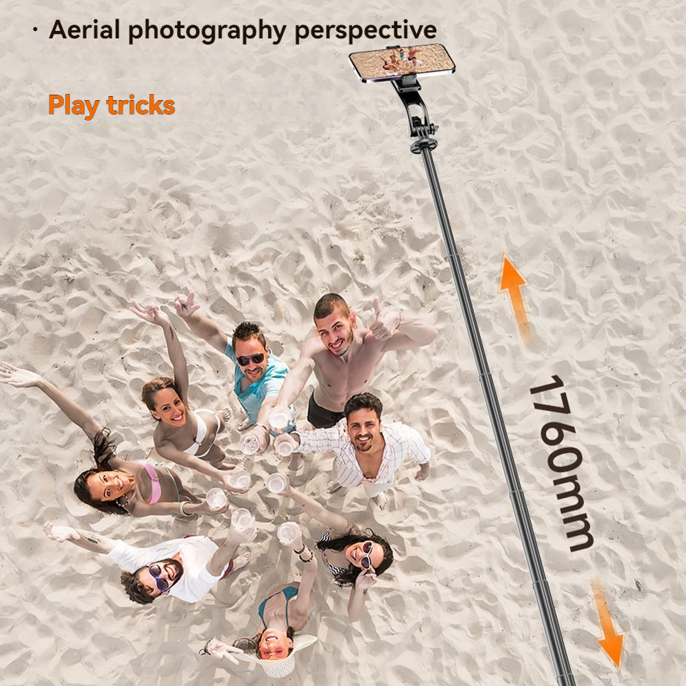 Selfie Stick Tripod with Fill Light & Wireless Remote – Extendable Phone Stand for Travel & Video