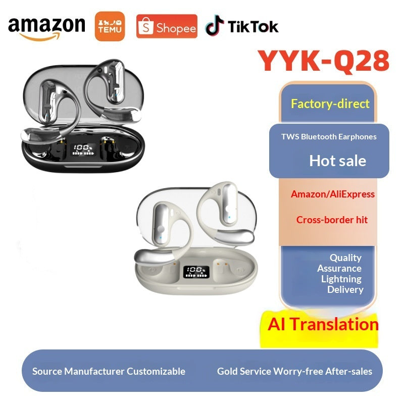 Over-ear Non-in-ear Running AI Translation Wireless Bluetooth Earphones