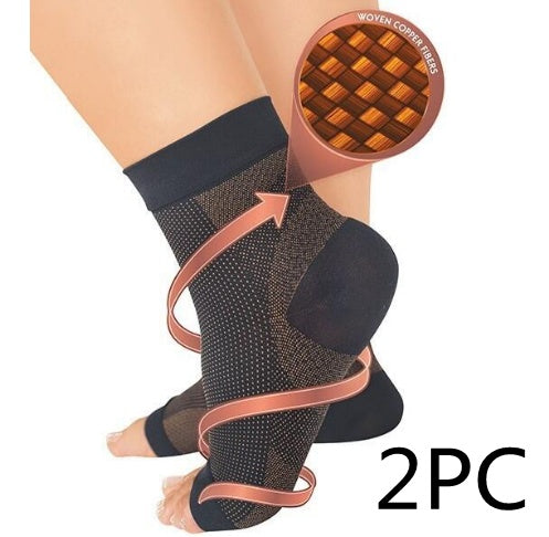 Anti-Fatigue Compression Foot Sleeves for Men & Women – Ankle Support Socks