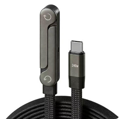 240W Fast-Charging Cable with Foldable Stand – Multi-Device Data & Charging Cable