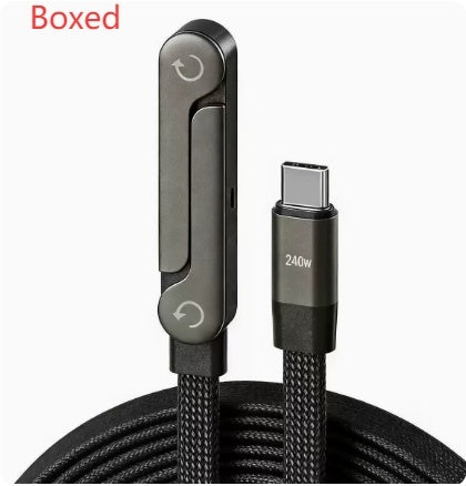 240W Fast-Charging Cable with Foldable Stand – Multi-Device Data & Charging Cable