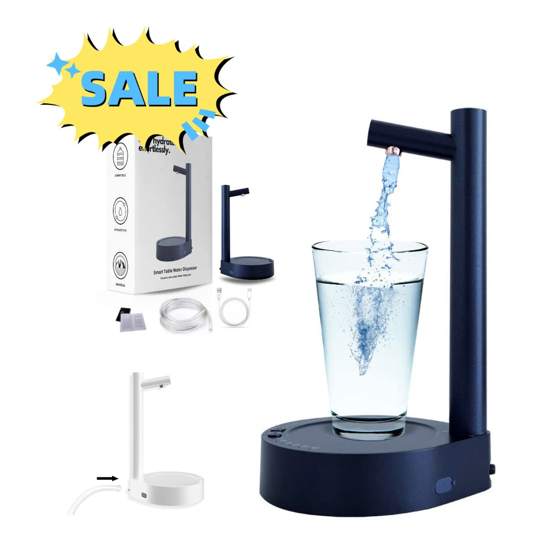 Electric Water Dispenser Pump – Rechargeable USB Gallon Bottle Pump